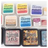 Ranger Distress Ink Pads & Dee Gruenig Blending Blox & ColorBox Pigment Pads & Yasutomo Color Cubes Lot