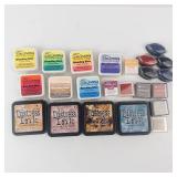 Ranger Distress Ink Pads & Dee Gruenig Blending Blox & ColorBox Pigment Pads & Yasutomo Color Cubes Lot