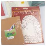 Card Making Supplies - Rubber Stampede Papers, Notecards & Lace Hearts Doilies