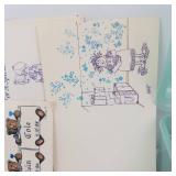 Card Making Supplies - Rubber Stampede Papers, Notecards & Lace Hearts Doilies