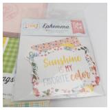 Echo Park Sunshine 6x6 Paper Pack & Ephemera, Recollections Frames & Elephant Dung Envelopes