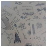 Sticker Assortment - Vintage Greeting Card Graphics & Sentiments