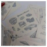 Sticker Assortment - Vintage Greeting Card Graphics & Sentiments