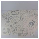 Sticker Assortment - Vintage Greeting Card Graphics & Sentiments