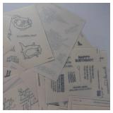 Greeting Sticker Sheets - Assorted Birthday, Thank You & Congrats Messages
