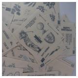 Greeting Sticker Sheets - Assorted Birthday, Thank You & Congrats Messages