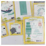 Taylored Expressions Stamp & Die Set Lot - Build a Cake, Banner Stacklets 4, On the Water, Wedding Bouquet