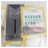 Taylored Expressions Stamp & Die Set Lot - Build a Cake, Banner Stacklets 4, On the Water, Wedding Bouquet