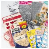 Scrapbooking Supplies: Stickers, Doilies, Alphabet Letters & Gems