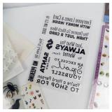 Scrapbooking Supplies: Stickers, Doilies, Alphabet Letters & Gems