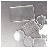 Clear Acrylic Stamping Blocks - Assorted Shapes for Scrapbooking & Card Making