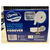 Charmin Ultra Soft Starter Kit 2 Forever Rolls with Brushed Stainless Steel Holder
