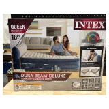 Intex Queen Deluxe Airbed with Headboard and Internal Pump