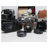 LARGE Estate Lot of Assorted Vintage Film Cameras & Accessories