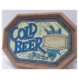 Working Vintage SCHMIDT COLD BEER Lighted Sign