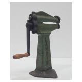 Awesome Old Vintage Industrial Green LANDIS Hand Crank Leather Cutting Machine