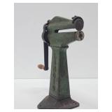 Awesome Old Vintage Industrial Green LANDIS Hand Crank Leather Cutting Machine