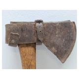 Very Cool Old Vintage COLLINS Axe w/Original Collins Hickory Handle & Head Cover
