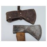 Very Cool Old Vintage COLLINS Axe w/Original Collins Hickory Handle & Head Cover