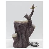 Large Working Birdbath Log Fountain - 29"