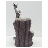 Large Working Birdbath Log Fountain - 29"