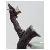 Large Working Birdbath Log Fountain - 29"