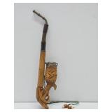 Vintage Hand Carved German Black Forest Wood Smoking Pipe w/Stag or Elk