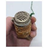 Vintage Hand Carved German Black Forest Wood Smoking Pipe w/Stag or Elk