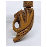 Vintage Hand Carved German Black Forest Wood Smoking Pipe w/Stag or Elk