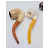 3 Antique Meerschaum Smoking Pipes