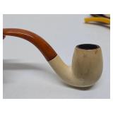 3 Antique Meerschaum Smoking Pipes