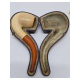 3 Antique Meerschaum Smoking Pipes