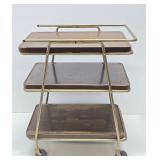 Mid Century 3-Tier Rolling Service Cart
