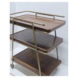 Mid Century 3-Tier Rolling Service Cart