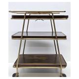 Mid Century 3-Tier Rolling Service Cart