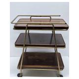 Mid Century 3-Tier Rolling Service Cart