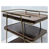 Mid Century 3-Tier Rolling Service Cart