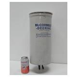Old Vintage MCCORMICK DEERING Stoneware Lye Crock or Container w/Original Lid