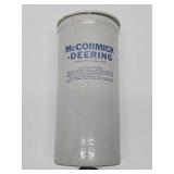Old Vintage MCCORMICK DEERING Stoneware Lye Crock or Container w/Original Lid