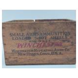Vintage WINCHESTER Advertising Crate w/Old Ammo Boxes