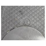 Signed Antique Chrome Whippet Dog Tray