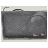 Signed Antique Chrome Whippet Dog Tray