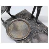 Signed Antique Chrome Whippet Dog Tray