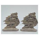 Pair of Old Vintage Cast Iron OLD IRONSIDES Bookends