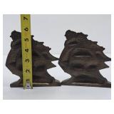 Pair of Old Vintage Cast Iron OLD IRONSIDES Bookends