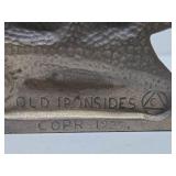 Pair of Old Vintage Cast Iron OLD IRONSIDES Bookends