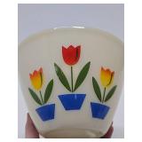 Greta Looking Vintage FIRE KING Flower Bowl