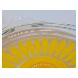 2 Vintage PYREX Sunflower Baking Dishes w/Lids