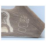 Genuine Moose Antler w/Bear Carving