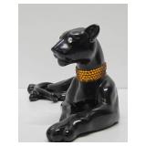 Large 18" Vintage Mid Century Ceramic Jaguar Sculpture